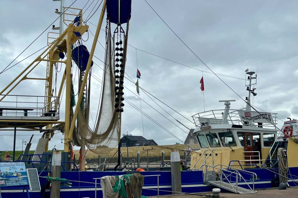 Der Kutter TX20 im Hafen von Oudeschild: Die Garnelenfischer auf Texel bieten Fahrten aufs Meer an, um den Beruf kennenzulernen